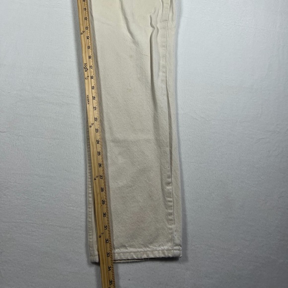 LL Bean Classic Fit Beige Denim Jeans Mens Size 35x34 100% Cotton - Picture 8 of 9